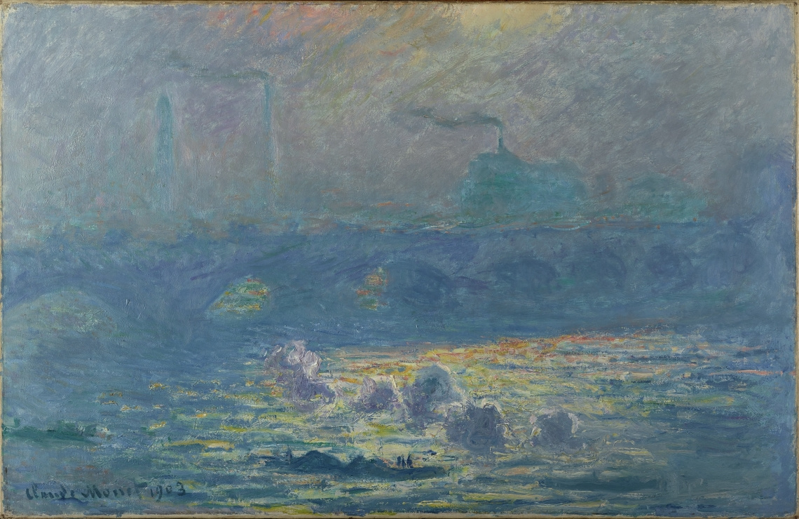 Claude Monet. Waterloo Bridge, sunlight effect