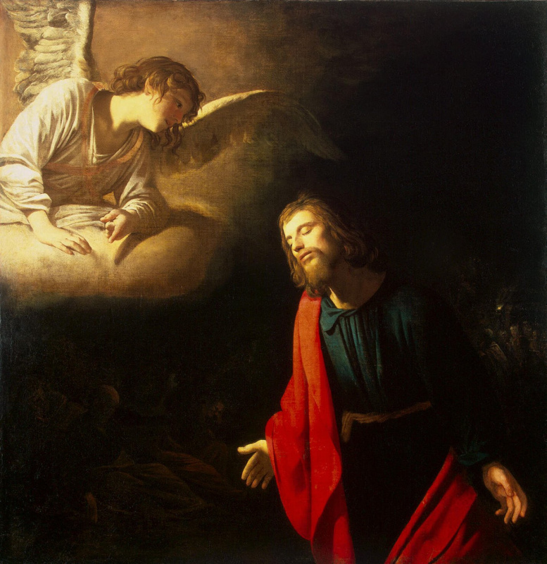 Gerrit van Honthorst. Christ in the garden of Gethsemane