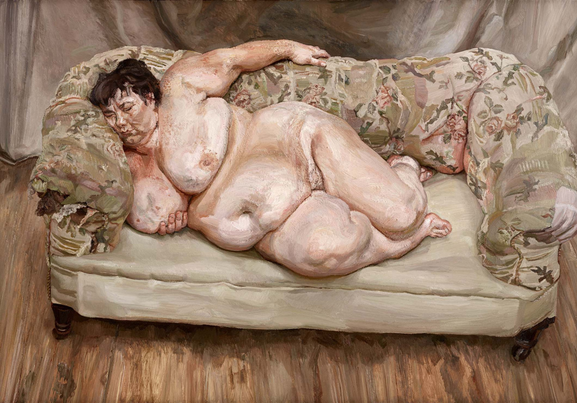 Lucien Freud. Social Warden is sleeping