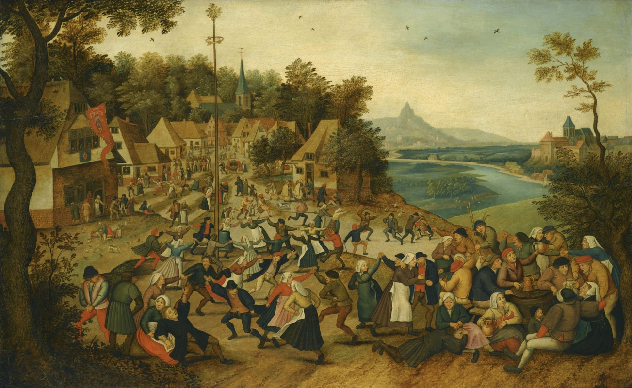 Peter Brueghel the Younger. Kermess of Saint George with the dance around the Mayol