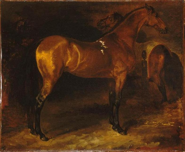 Théodore Géricault. Spanish horses in the stall