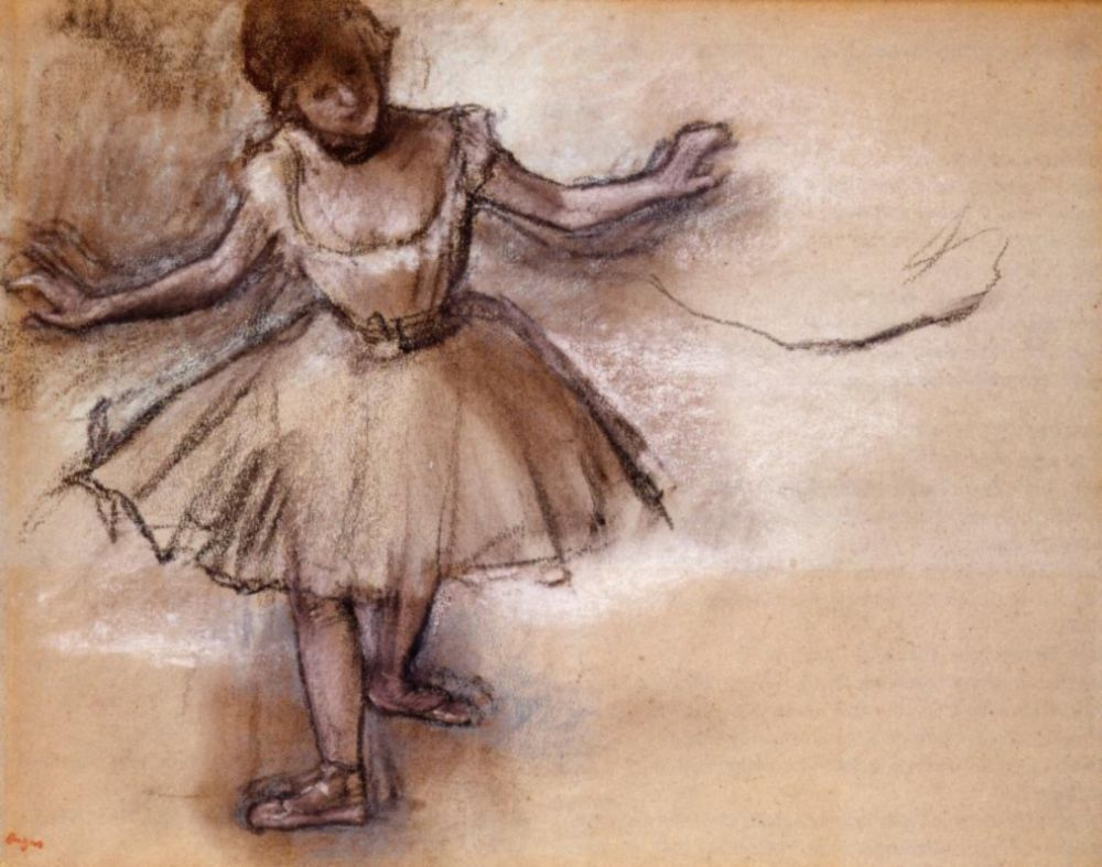 Эдгар Дега. Балерина с разведенными в стороны руками