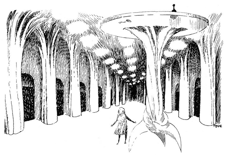 Tove Jansson. Illustrazione alla storia di L. Carroll "Alice in Wonderland"