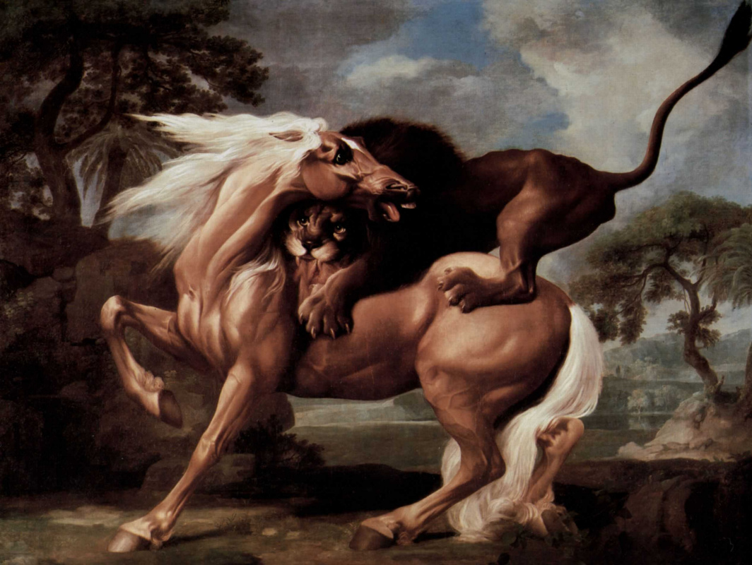 George Stubbs. Lion attacking a horse