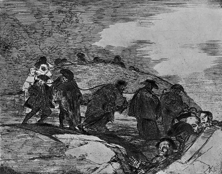 Francisco Goya. The series "disasters of war", page 70: They don't know the road