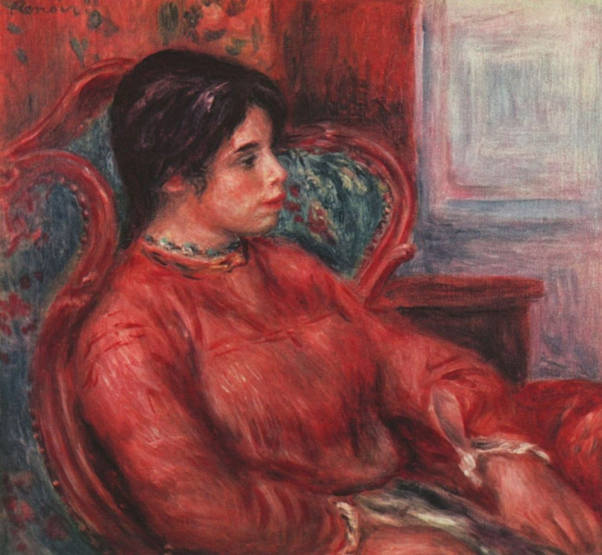 Pierre-Auguste Renoir. The woman in the green chair