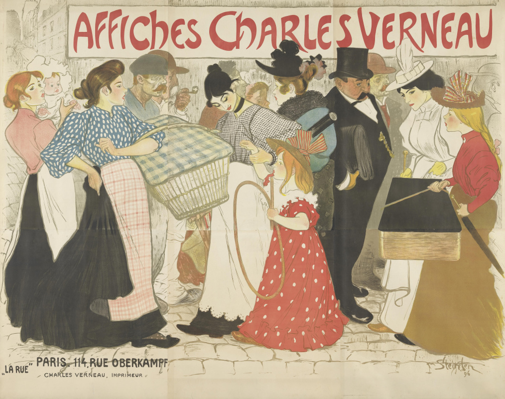 Theophile-Alexander Steinlen. Street. Poster for the typography of Charles Right