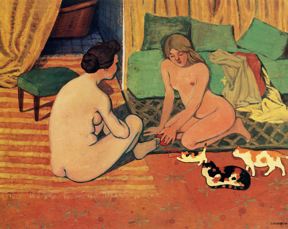 Felix Vallotton. Nude with cats