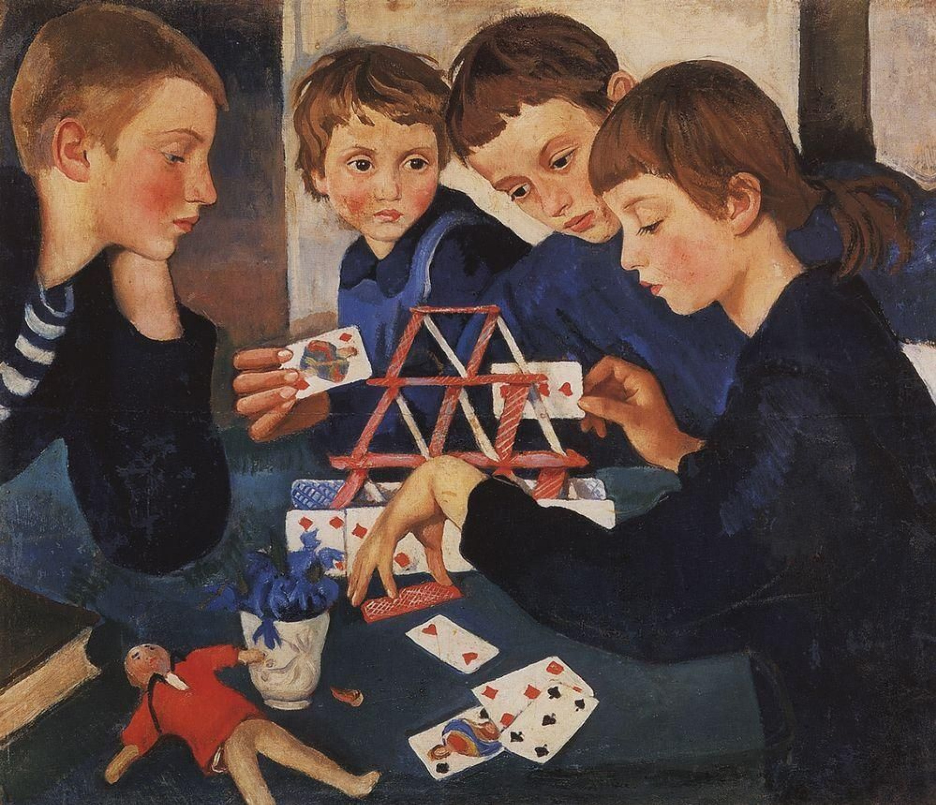 House of cards, 1919, 76×65 cm by Zinaida Serebriakova: History