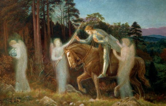 Arthur Hughes. Sir Galahad. In search of the Holy Grail