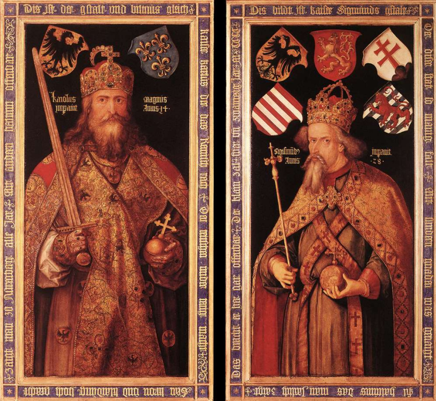 Albrecht Dürer. The Emperor Charlemagne and Emperor Sigismund