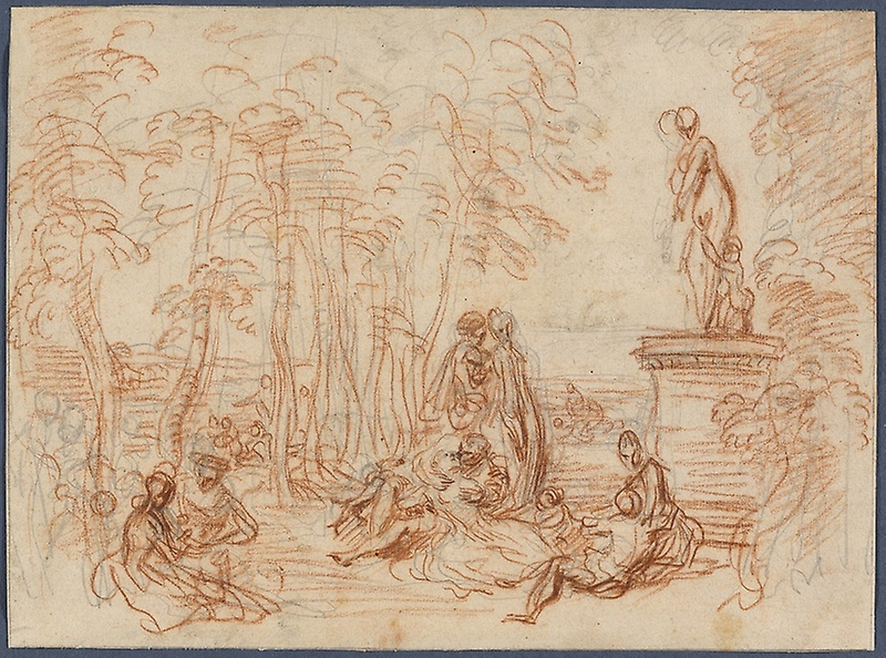 Antoine Watteau. Study for "the Feast of Love"