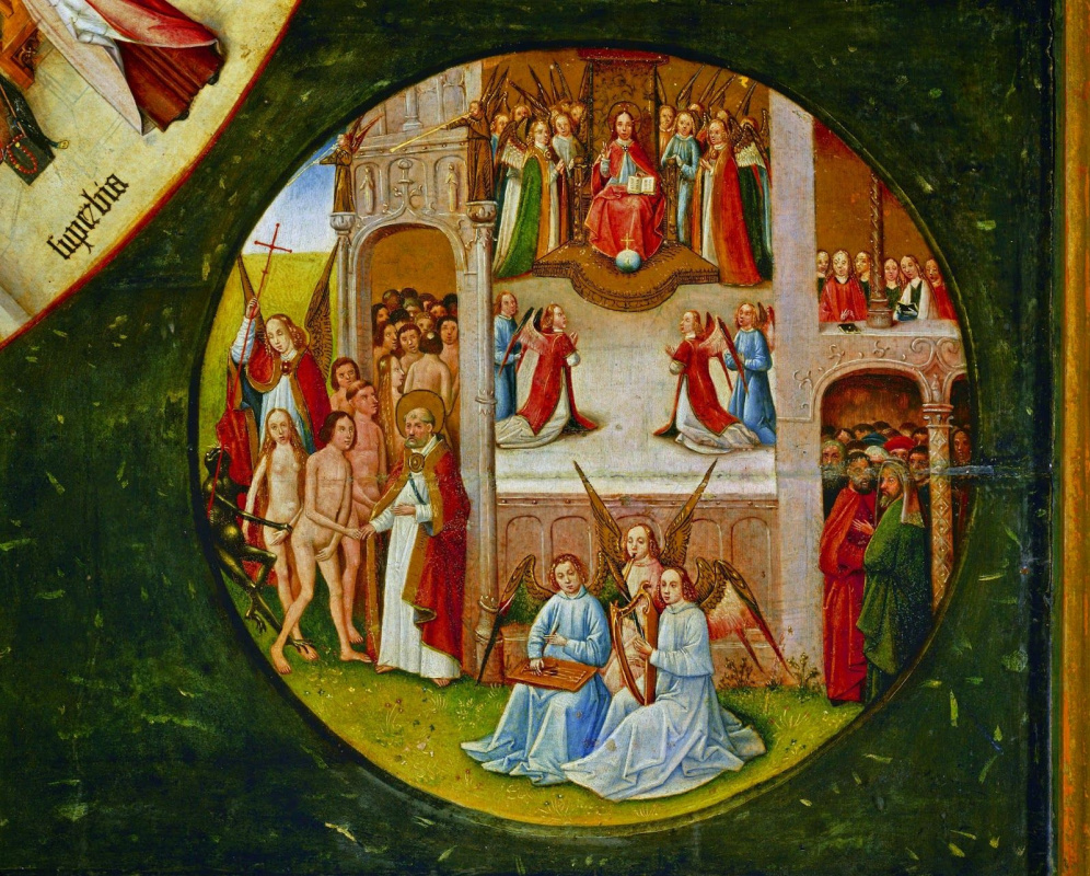 Hieronymus Bosch. Paradise. The seven deadly sins and the Four last things. Fragment