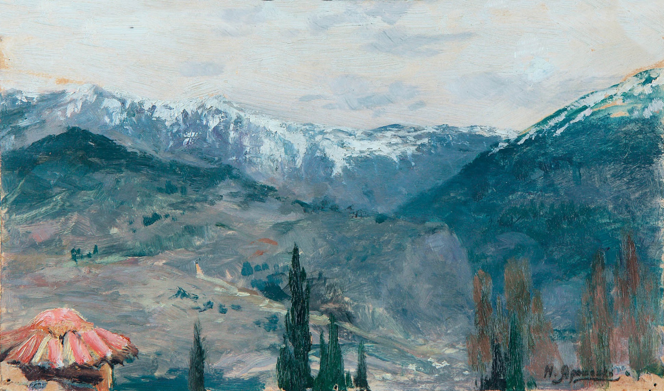 Nikolay Aleksandrovich Yaroshenko. Paesaggio montano Autunno in montagna