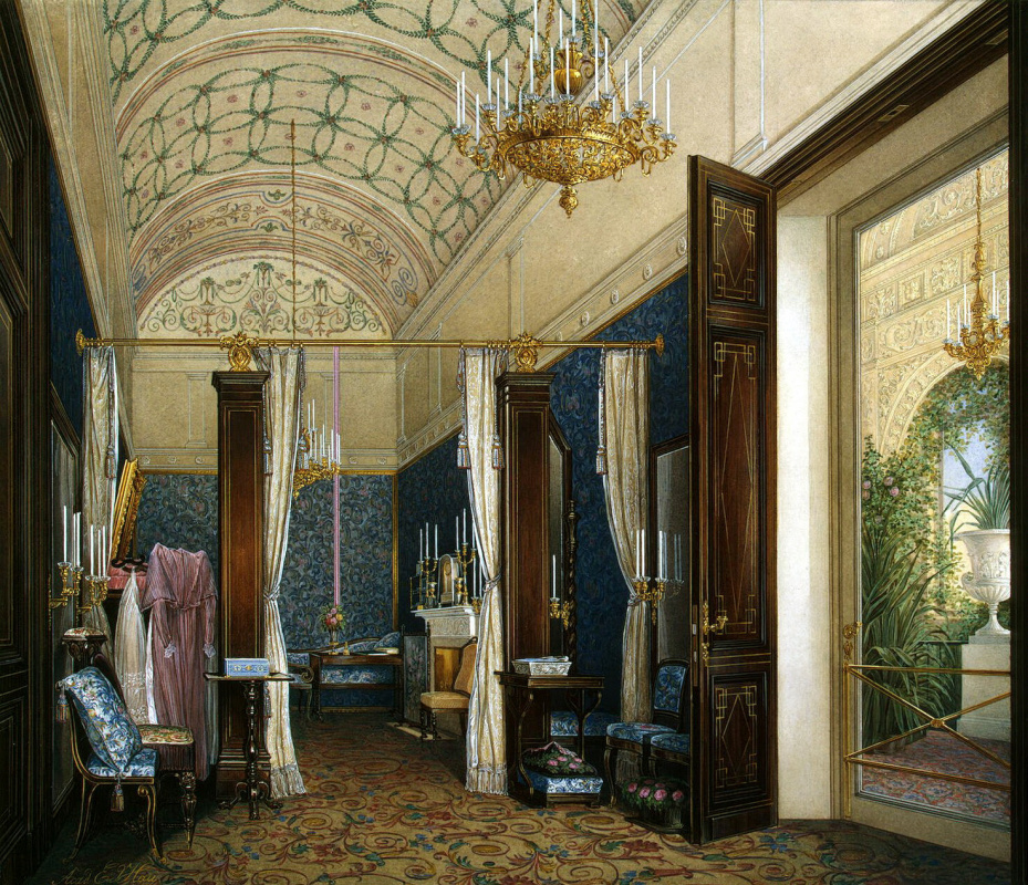 Edward Petrovich Hau. Dressing room of Empress Alexandra Fyodorovna