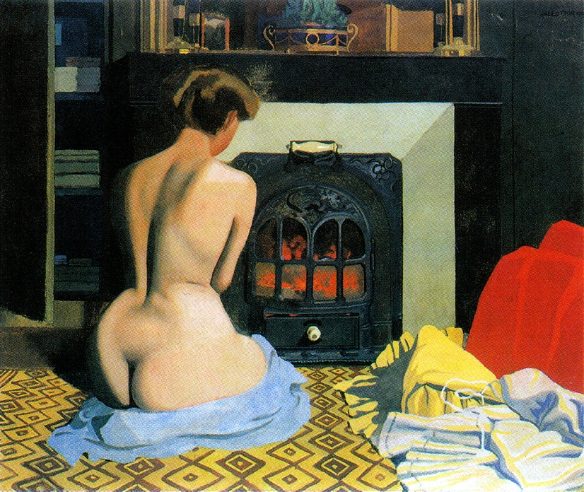 Felix Vallotton. Nude by the fireplace