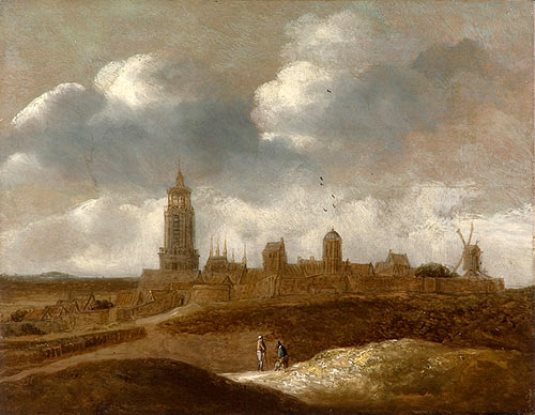 Ян ван Гойен. Вид на голландский город