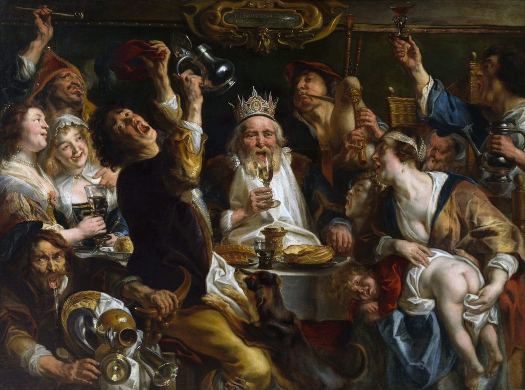 Jacob Jordaens. The king is drinking