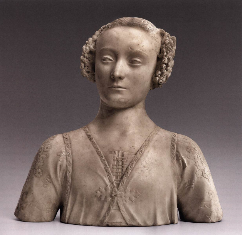 Andrea del Verrocchio. Bust of a young woman