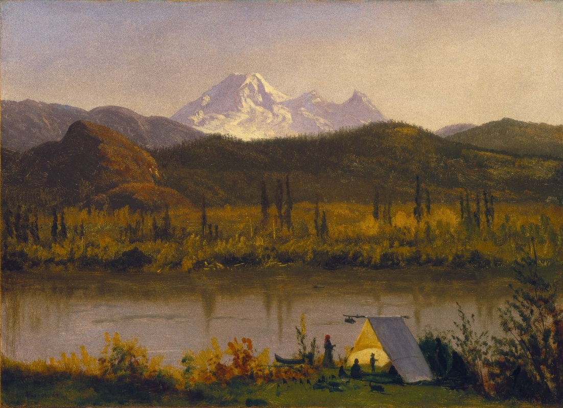 Albert Birštadt. Mount Baker, Washington, Blick vom Fluss Fraser