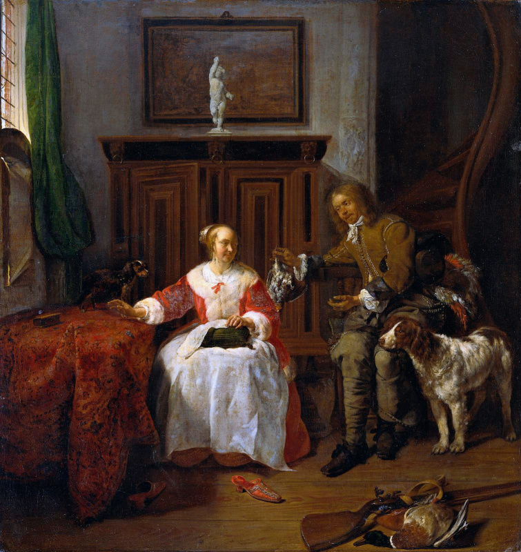 Gabriël Metsu. Hunter