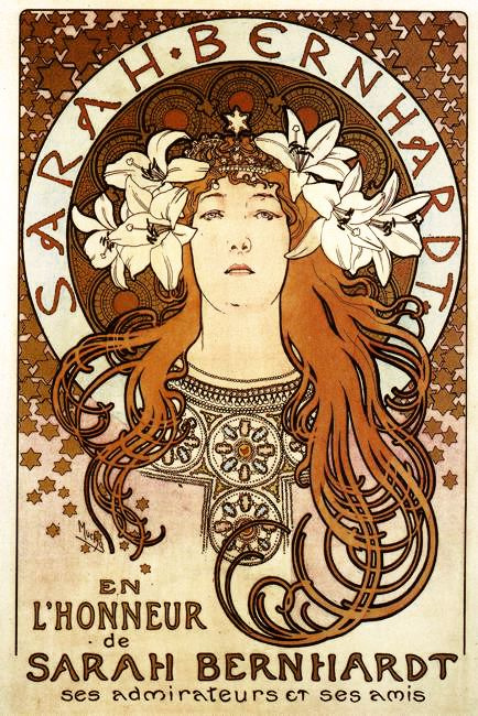 Alfons Mucha. Sarah Bernard als Melisinda