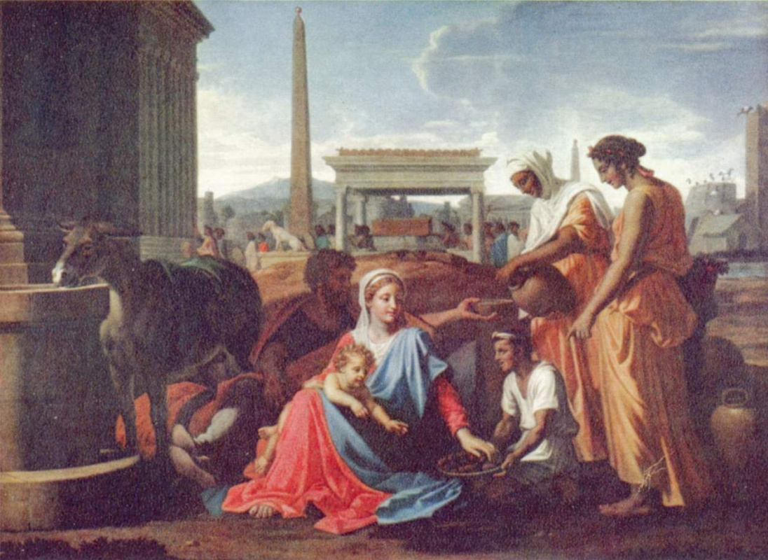 Nicolas Poussin. Rest on the flight into Egypt