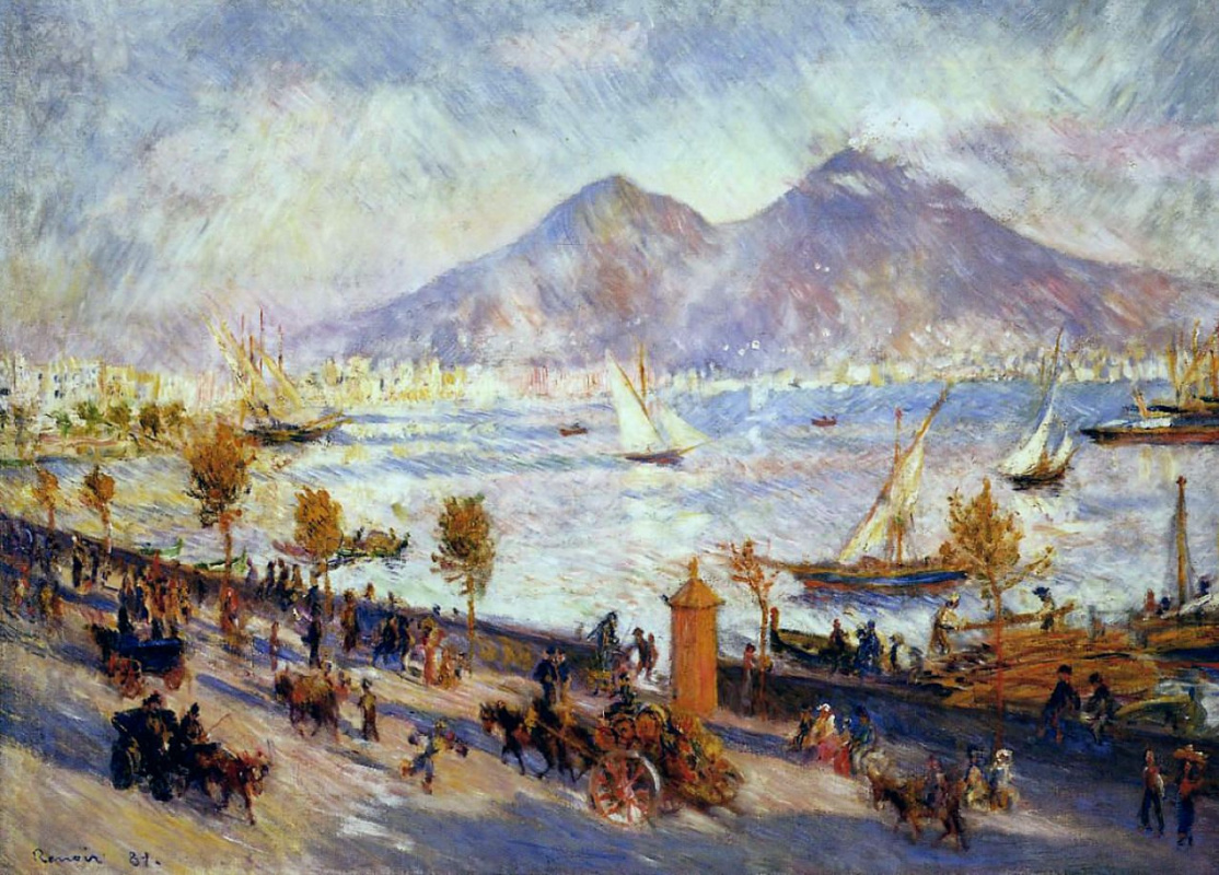 Pierre-Auguste Renoir. Mount Vesuvius in the morning