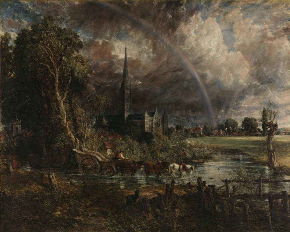 John Constable. Salisbury Cathedral from the meadows