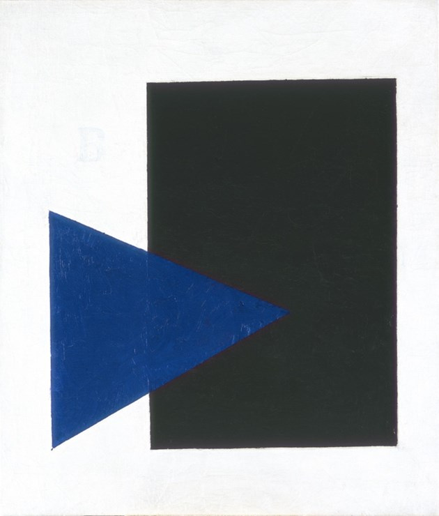 Kazimir Malevich. Suprematist composition (with blue triangle and black rectangle)