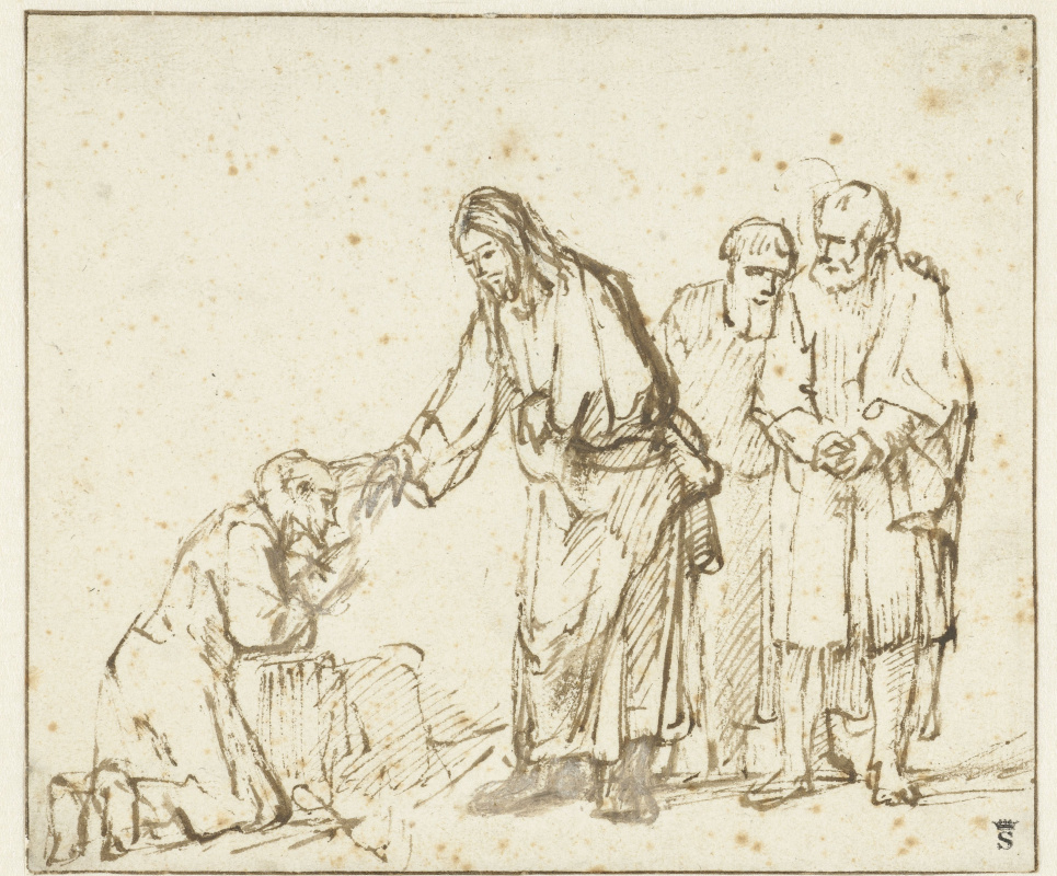 Rembrandt Harmenszoon van Rijn. Christ Healing a Leper