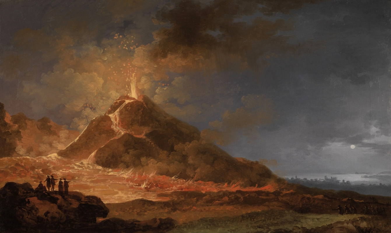 Pierre-Jacques Woller. View of the eruption of Vesuvius from Atrio del Cavallo on May 14, 1771.