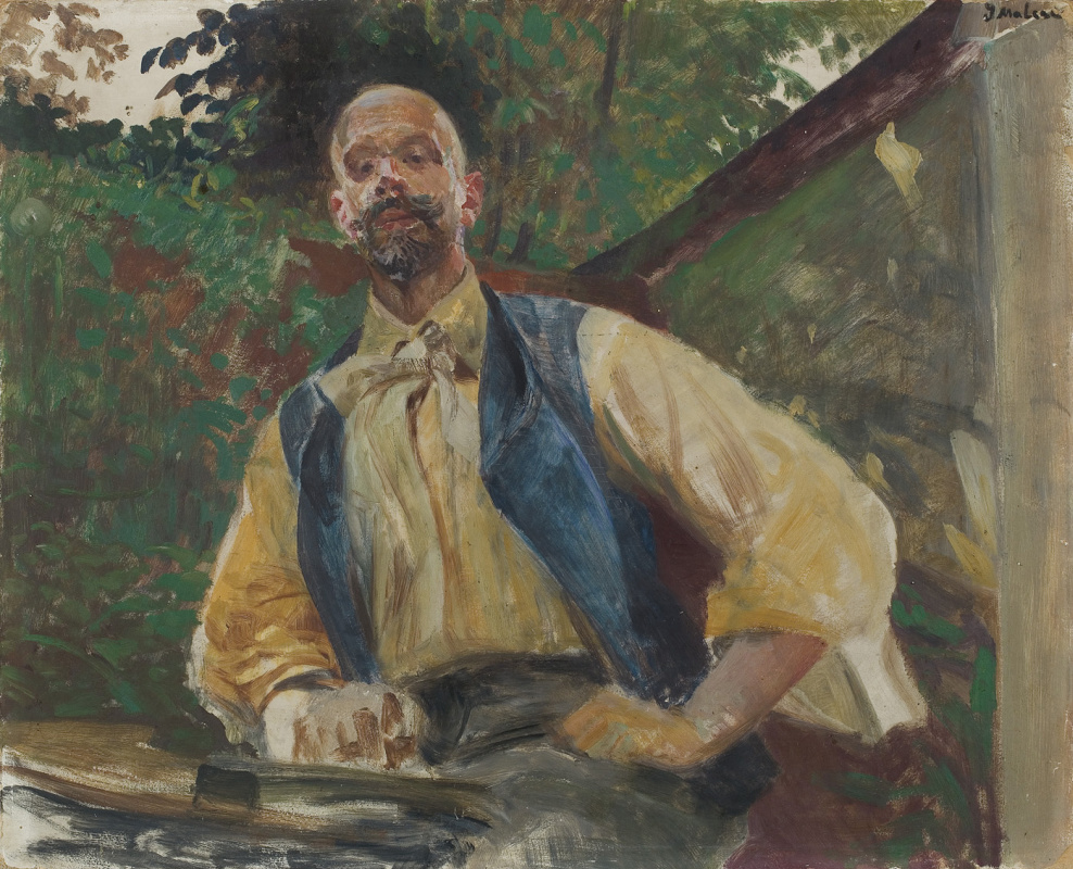 Jacek Malchevsky. Self portrait in the garden