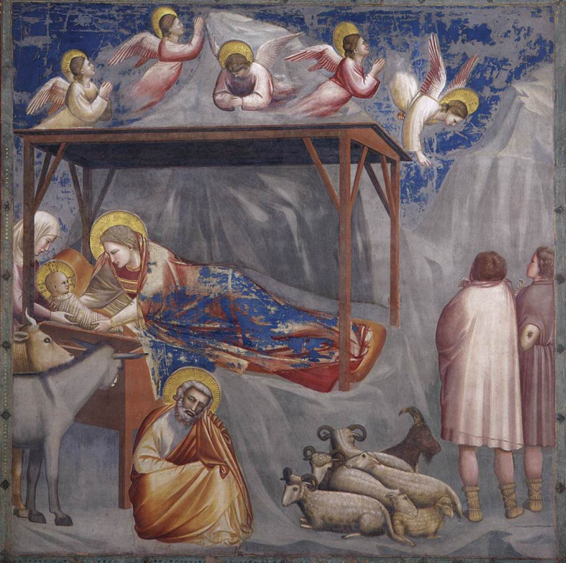 Джотто ди Бондоне. The Birth of Christ. Scenes from the life of Christ. Fragment