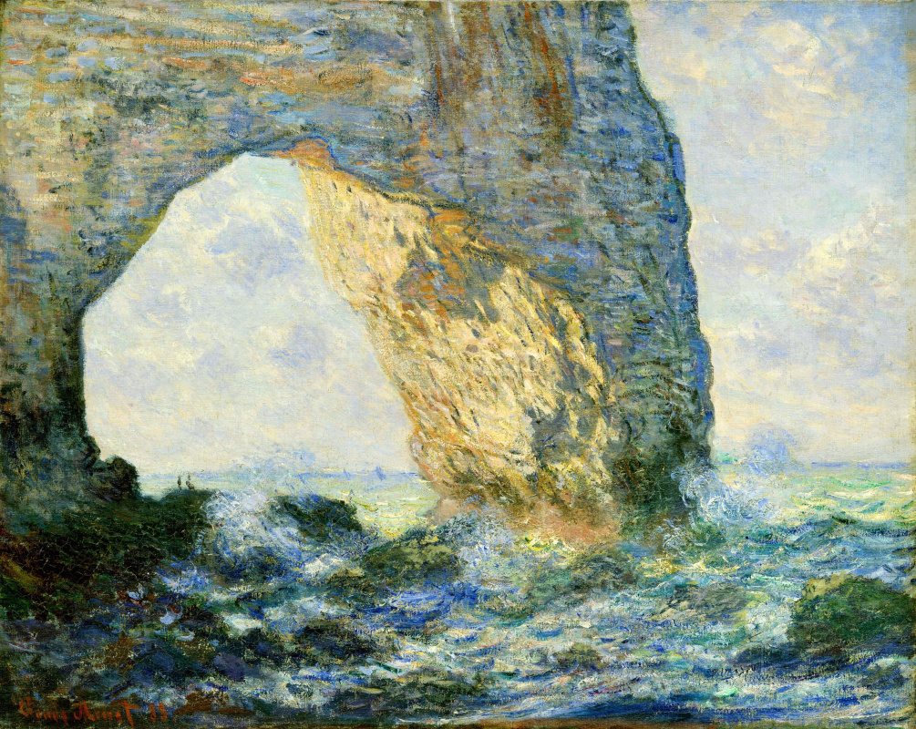 Claude Monet. Arch to the West from Etretat