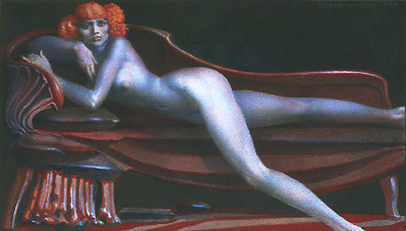 Ernst Fuchs. The nymph of a gramophone (From the series "Lohengrin")