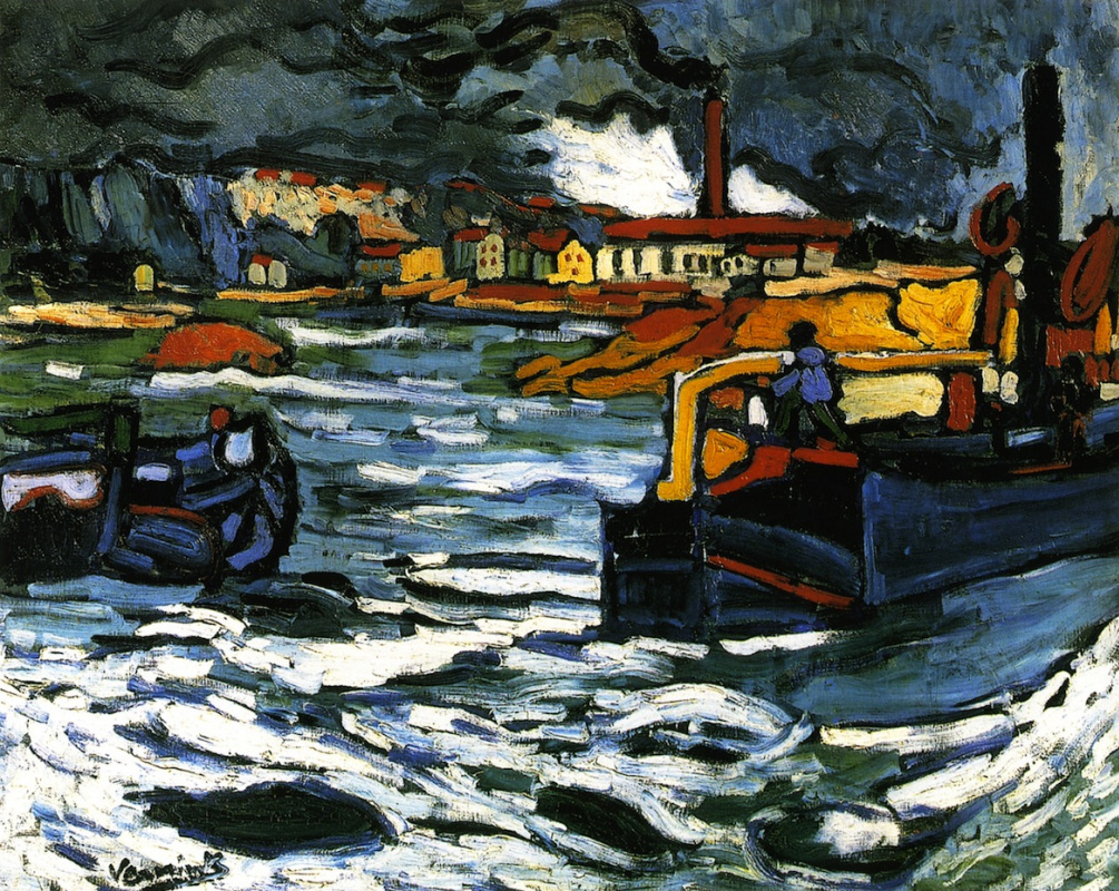 Maurice de Vlaminck. Chiatte sulla Senna