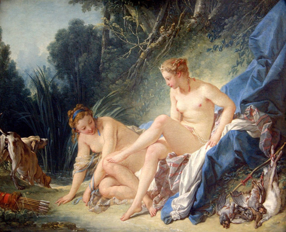 Francois Boucher. Bathing Diana