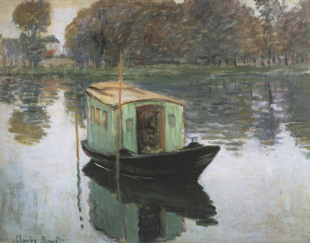 Claude Monet. Boat-Studio