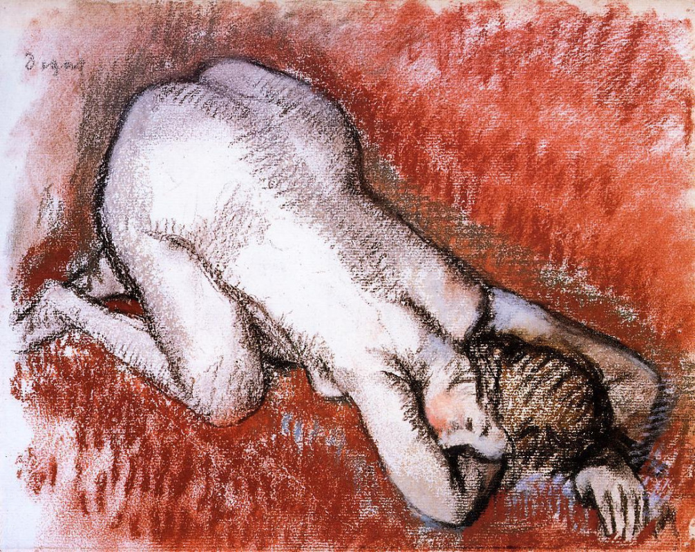 Edgar Degas. Naked, kneeling