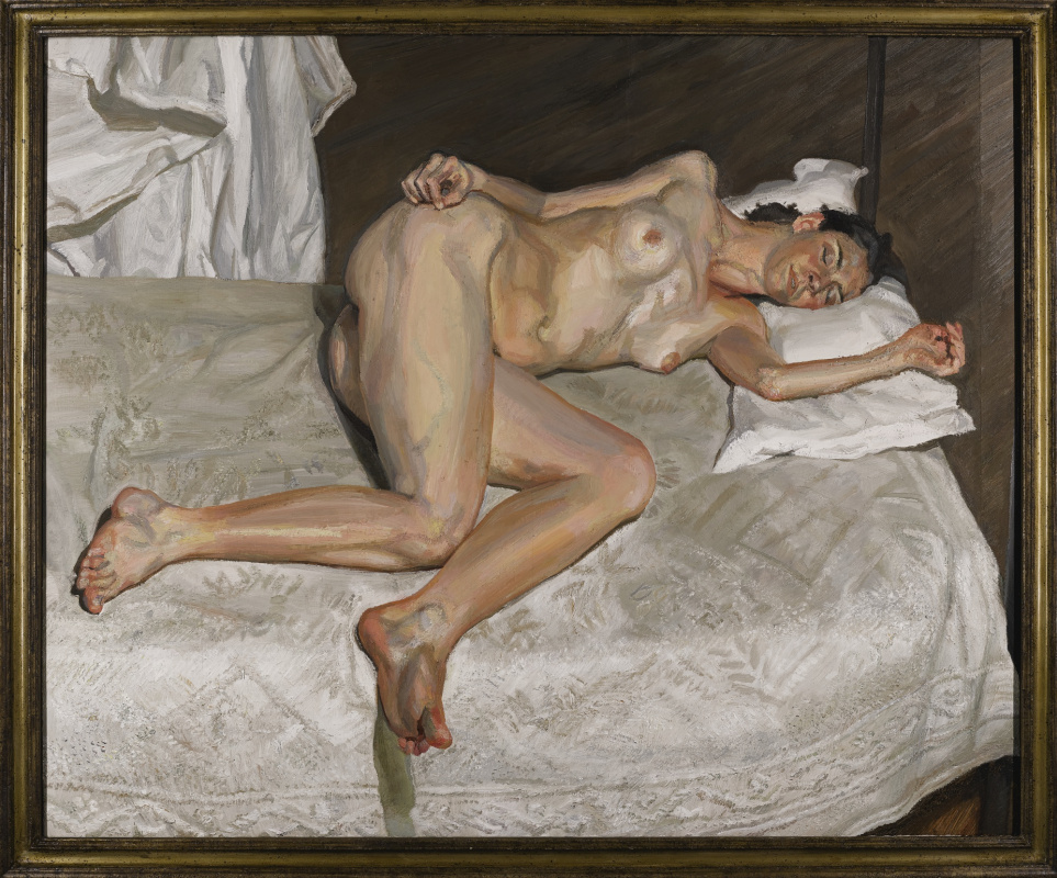 Lucien Freud. Ritratto in bianco copriletto