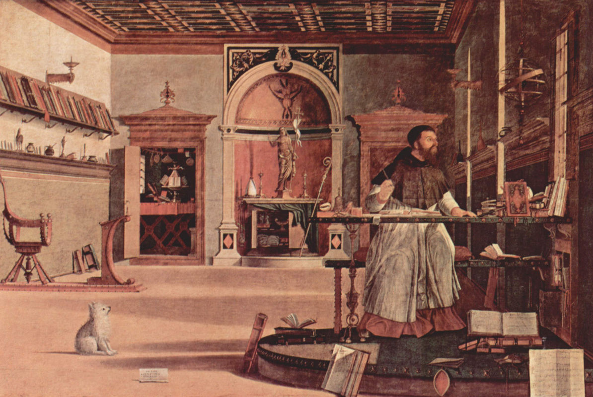 Vittore Carpaccio. The cycle of paintings of the chapel of the Scuola di San Giorgio Schiavoni, the vision of St. Augustine