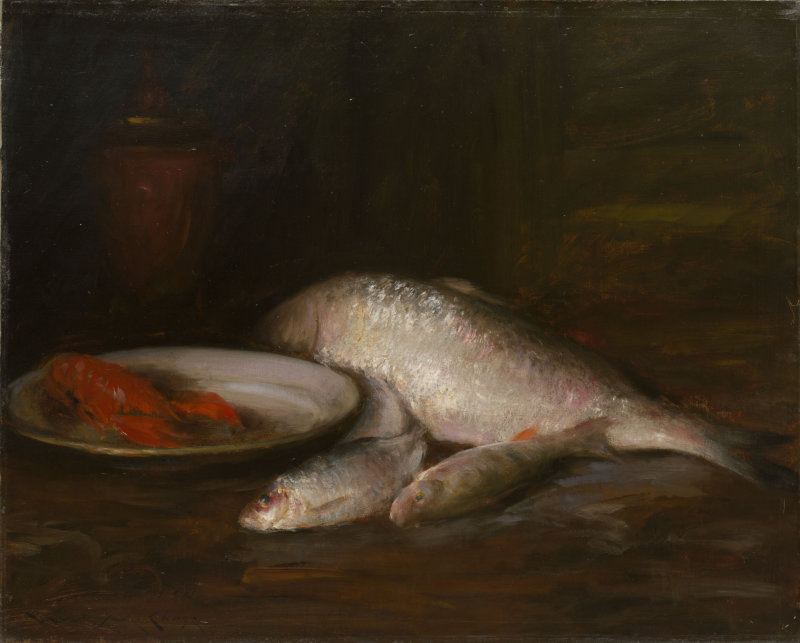 William Merritt Chase. Fish from the Northern rivers