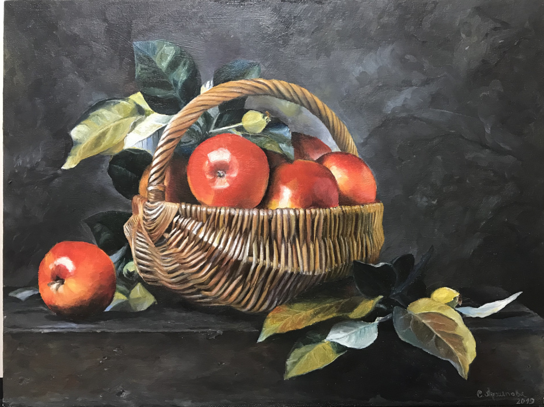 Svetlana Arkhipova. Apples in a basket