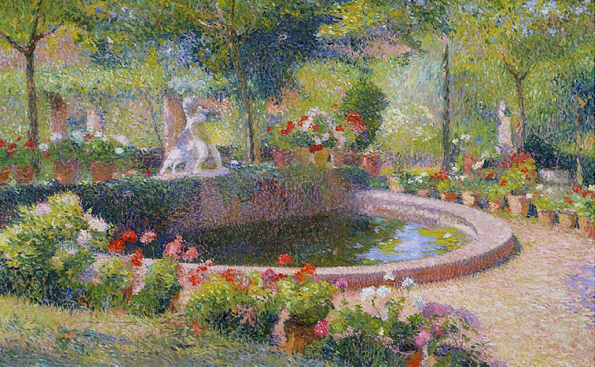 Henri Martin. Fountain