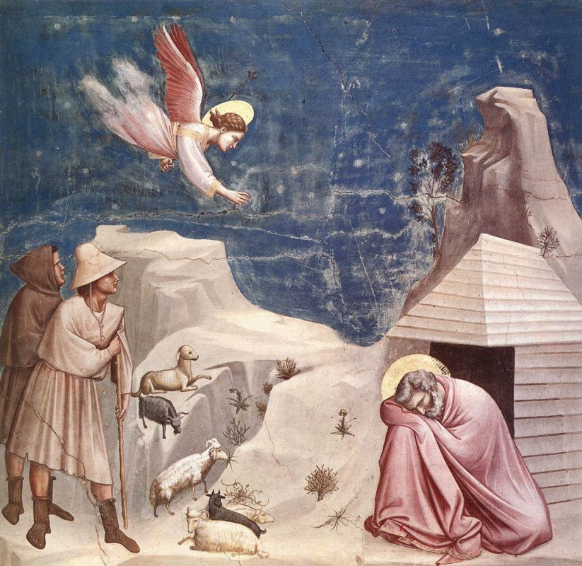 Giotto di Bondone. Son of Joachim. Scenes from the life of Joachim