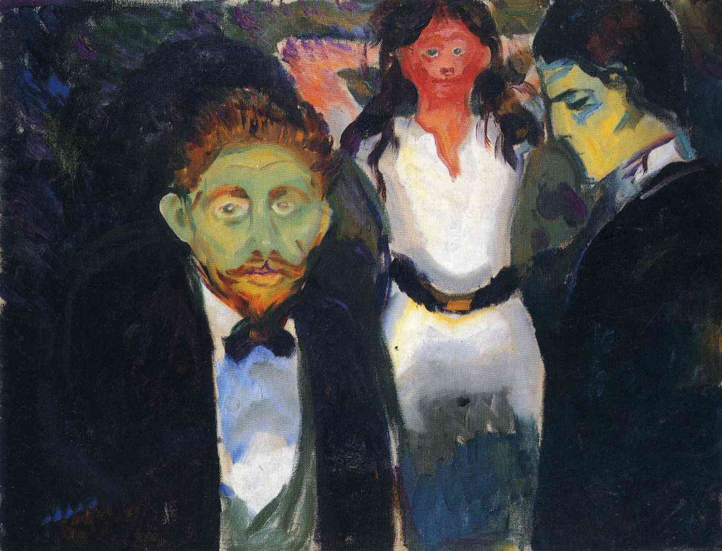 Edward Munch. Jealousy. From the series "the Green room"