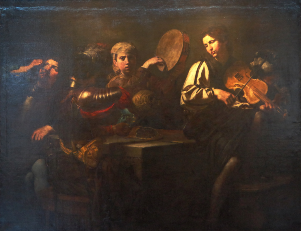 Valentine de Boulogne. The musicians and soldiers