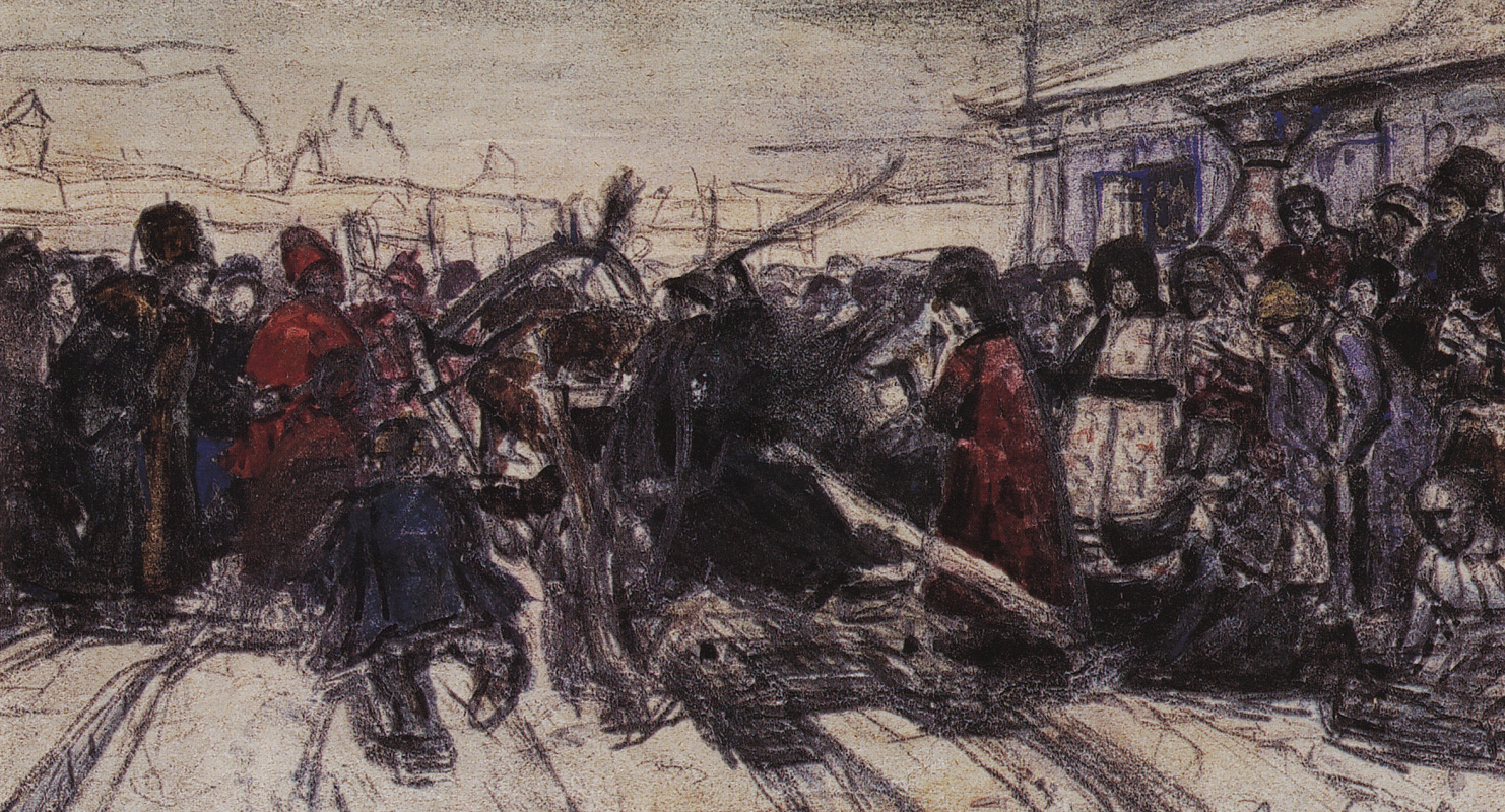 Vasily Surikov. Boyarynya Morozova. Sketch