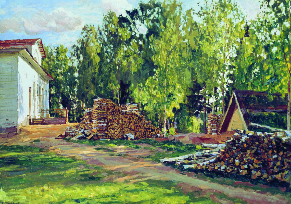 Stanislav Yulianovich Zhukovsky. Das Gutshaus. Hof